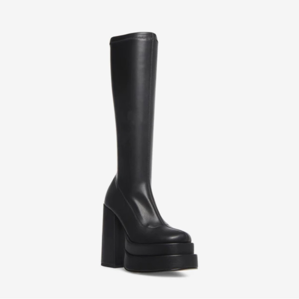 CYPRESS BLACK STEVE MADDEN BLACK BOOTS